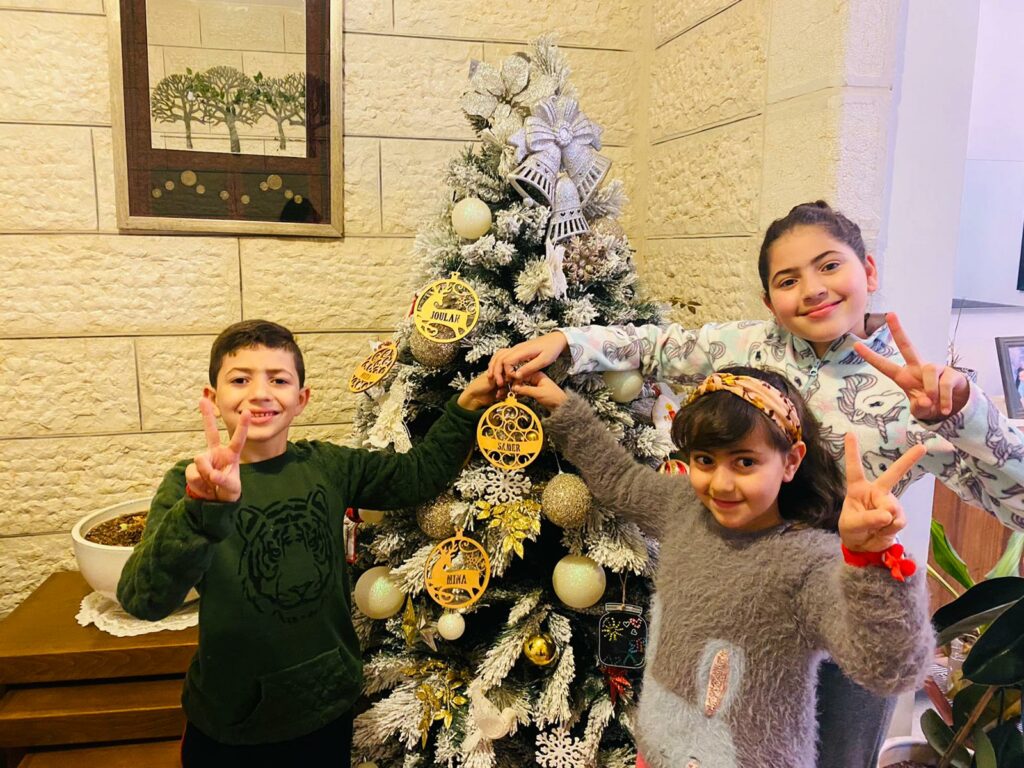 with christmas tree 