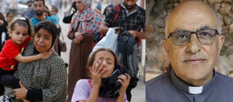 Rev Bassam Banonur (right) asks: Lord when will the suffering of our people end