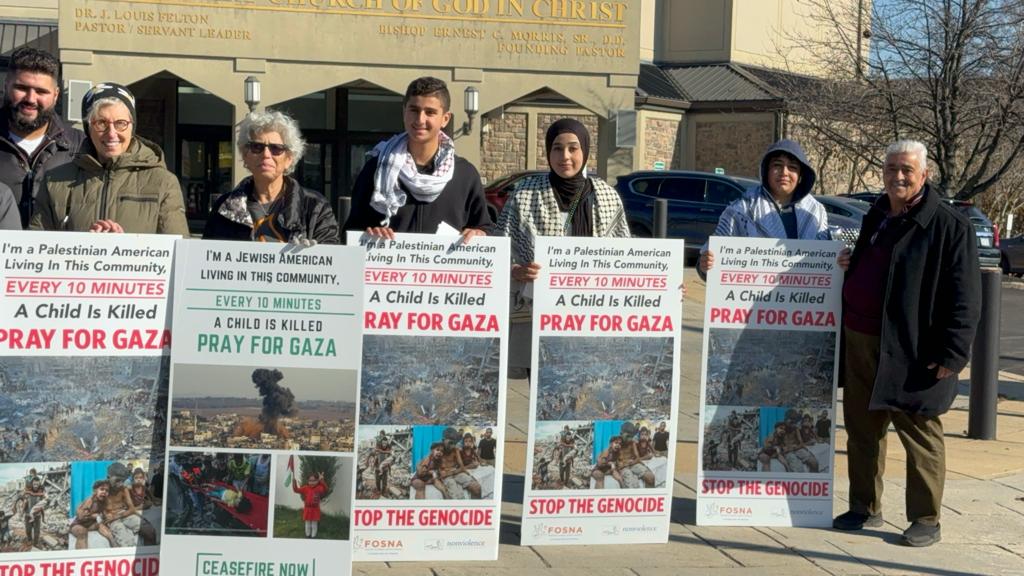 Samuel Kuttab along with fellow Palestinian and Jewish Philadelphians call on the faithful to pray for Gaza