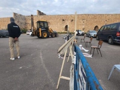 جرافات تابعة لشركة زانا تحاول خلق واقع على ارض حي الارمن