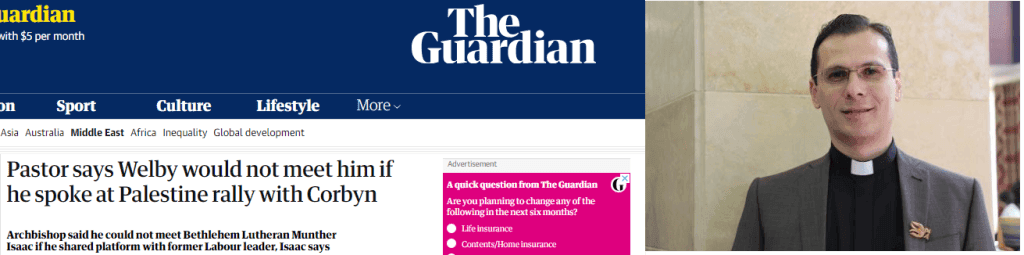 Left Guardian story ,right Rev Isaac القسيس منذر اسحق