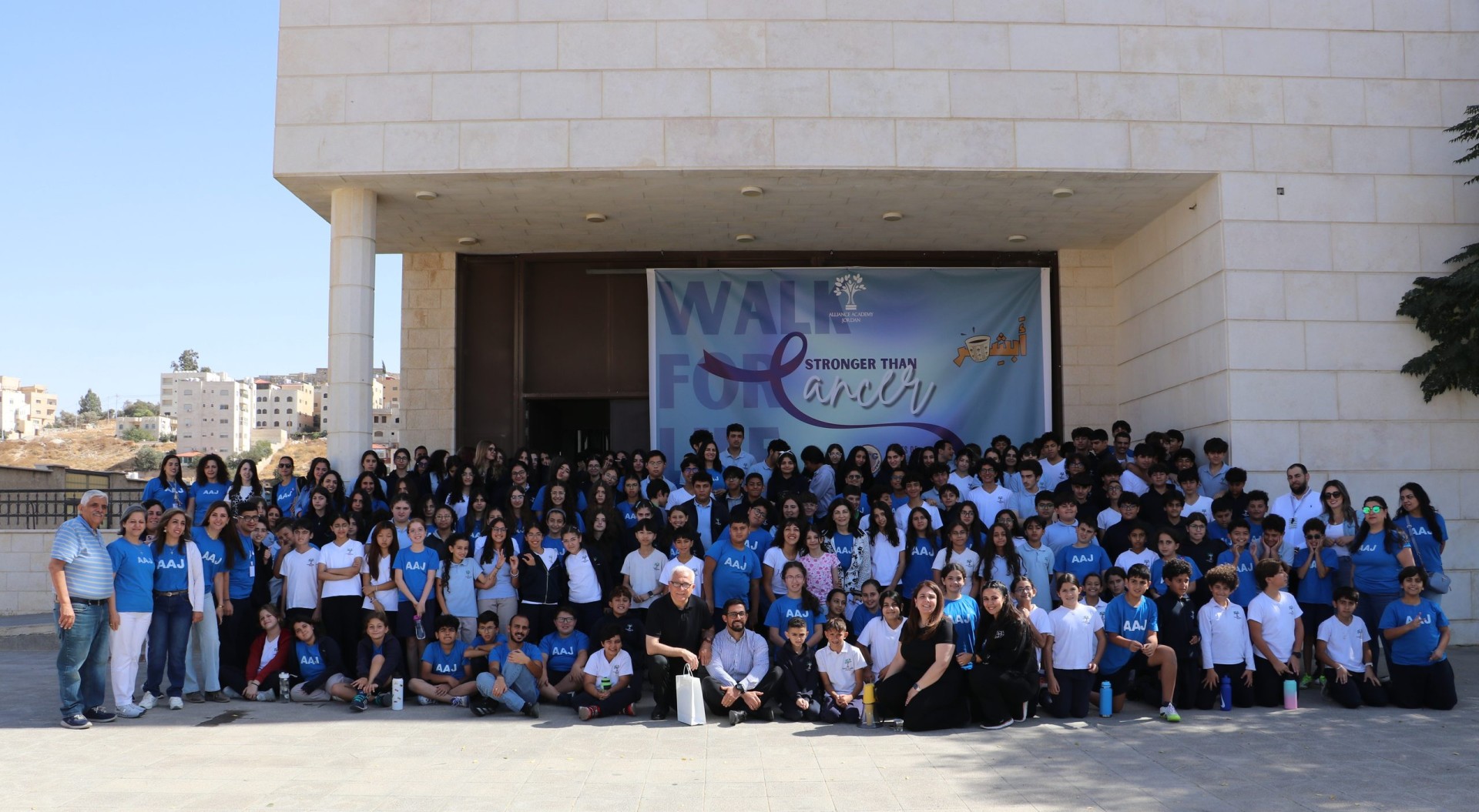 Group photo before beginning the "Walk for Life"